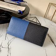 Kitlife Louis Vuitton Brazza Wallet Cross Pattern Blue – M66540 - 10 x 19 x 2cm - 4