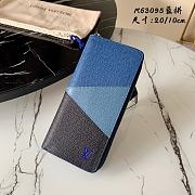 Kitlife Louis Vuitton Zippy Wallet Cross Pattern Blue – M63095 - 20x10 cm - 1