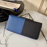 Kitlife Louis Vuitton Zippy Wallet Cross Pattern Blue – M63095 - 20x10 cm - 3