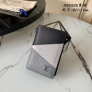 Kitlife Louis Vuitton Pocket Wallet Cross Pattern Black – M60502 - 8 x 11 x 1 cm - 1
