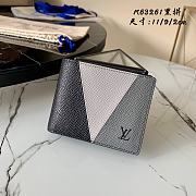 Kitlife Louis Vuitton Slender Wallet Cross Pattern Black – M63261 - 11.0x 9.0x 2.0 cm - 1