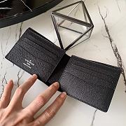 Kitlife Louis Vuitton Slender Wallet Cross Pattern Black – M63261 - 11.0x 9.0x 2.0 cm - 5
