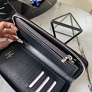 Kitlife Louis Vuitton Zippy Wallet Cross Pattern Black – M63095 - 20x10 cm - 4