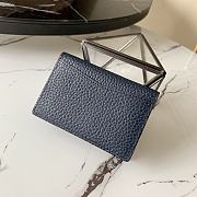 Kitlife Louis Vuitton Pocket Wallet Blue Taurillon Leather – M58808 - 8 x 11 x 1 cm - 4