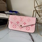 Kitlife Louis Vuitton Pochette Félicie Chain Bag Three-Piece Pink Monogram Empreinte leather - 80498 - 21 x 12 x 3 cm  - 2