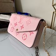 Kitlife Louis Vuitton Pochette Félicie Chain Bag Three-Piece Pink Monogram Empreinte leather - 80498 - 21 x 12 x 3 cm  - 3