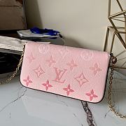 Kitlife Louis Vuitton Pochette Félicie Chain Bag Three-Piece Pink Monogram Empreinte leather - 80498 - 21 x 12 x 3 cm  - 4
