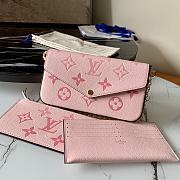 Kitlife Louis Vuitton Pochette Félicie Chain Bag Three-Piece Pink Monogram Empreinte leather - 80498 - 21 x 12 x 3 cm  - 5