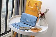 Kitlife Louis Vuitton Pochette Félicie Chain Bag Three-Piece Blue Monogram Empreinte leather - 80498 - 21 x 12 x 3 cm  - 1