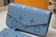 Kitlife Louis Vuitton Pochette Félicie Chain Bag Three-Piece Blue Monogram Empreinte leather - 80498 - 21 x 12 x 3 cm  - 4
