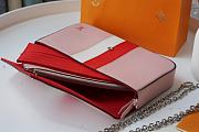 Kitlife Louis Vuitton Pochette Felicie Chain Bag Three-Piece Epi leather Pink/White/Red - M62982  - 21 x 12 x 3 cm - 4
