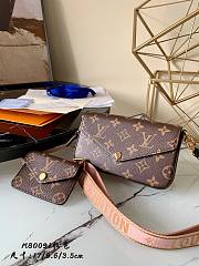 Kitlife Louis Vuitton Multi Pochette Felicie Bag Monogram Pink Strap - M80091  - 17x9.6x3.5cm - 1