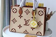 Kitlife Louis Vuitton Onthego Medium Monogram Raffia Fabric Brown - M57723 - 35 x 27 x 14 cm - 1