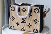 Kitlife Louis Vuitton Onthego Medium Monogram Raffia Fabric Black - M57723 - 35 x 27 x 14 cm - 5
