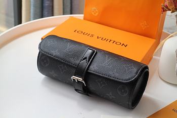 Kitlife Louis Vuitton Watch Cylinder Box Monogram Black - M47530 - 20x8x8cm