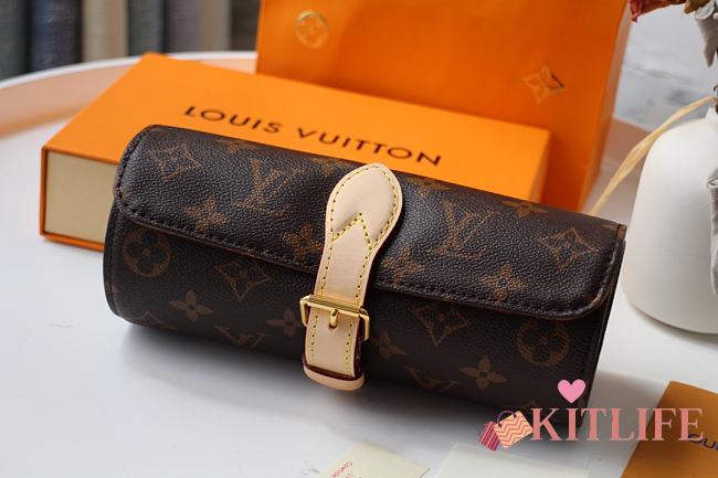 Kitlife Louis Vuitton Watch Cylinder Box Monogram Brown - M47530 - 20x8x8cm - 1