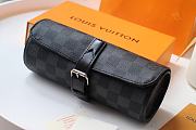 Kitlife Louis Vuitton Watch Cylinder Box Damier Brown - M47530 - 20x8x8cm - 1