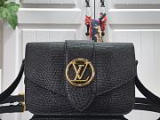 Kitlife Louis Vuitton Pont 9 Handbag Lizard Skin Black - N98629 – 23 x 15 x 8 cm - 1