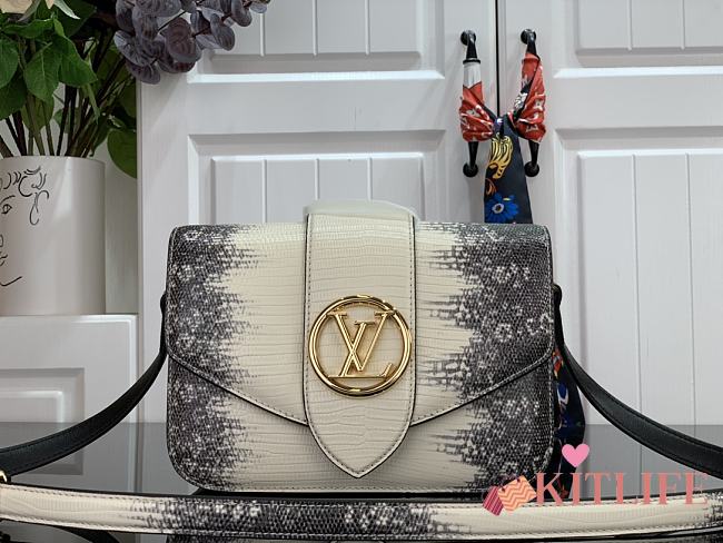 Kitlife Louis Vuitton Pont 9 Handbag Lizard Skin White - M55948 – 23 x 15 x 8 cm - 1