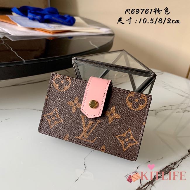 Kitlife Louis Vuitton Card Case Monogram Pink - M69761 – 10.5x8x2 cm - 1