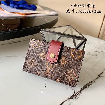 Kitlife Louis Vuitton Card Case Monogram Burgundy - M69761 – 10.5x8x2 cm