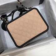 Chanel CC Filigree Large Vanity Case Bag in Grained Calfskin Beige A93344 Beige/Black - 21x16x8.5cm - 5