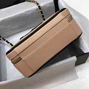 Chanel CC Filigree Large Vanity Case Bag in Grained Calfskin Beige A93344 Beige/Black - 21x16x8.5cm - 3