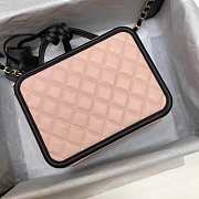 Chanel CC Filigree Large Vanity Case Bag in Grained Calfskin Beige A93344 Pink/Black - 21x16x8.5cm - 6