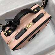 Chanel CC Filigree Large Vanity Case Bag in Grained Calfskin Beige A93344 Pink/Black - 21x16x8.5cm - 4