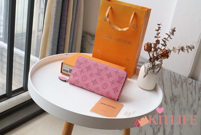 Kitlife Louis Vuitton Zippy Wallet Mahina Rose Pink Leather – M58429 – 19x10cm - 1