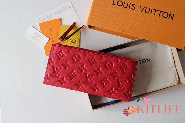 Kitlife Louis Vuitton Adele Wallet Monogram Empreinte Leather Red - M62528 - 1
