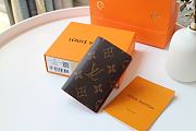 Kitlife Louis Vuitton Pocket Organizer Wallet Monogram Eclipse Canvas Brown – M68902 - 8 x 11 x 1 cm - 2
