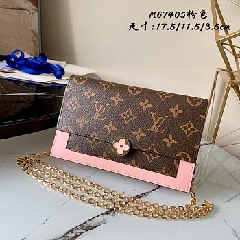 Kitlife Louis Vuitton Flore Chain Wallet Monogram Pink – M67404 – 17.5x 11.5x 3.5 cm