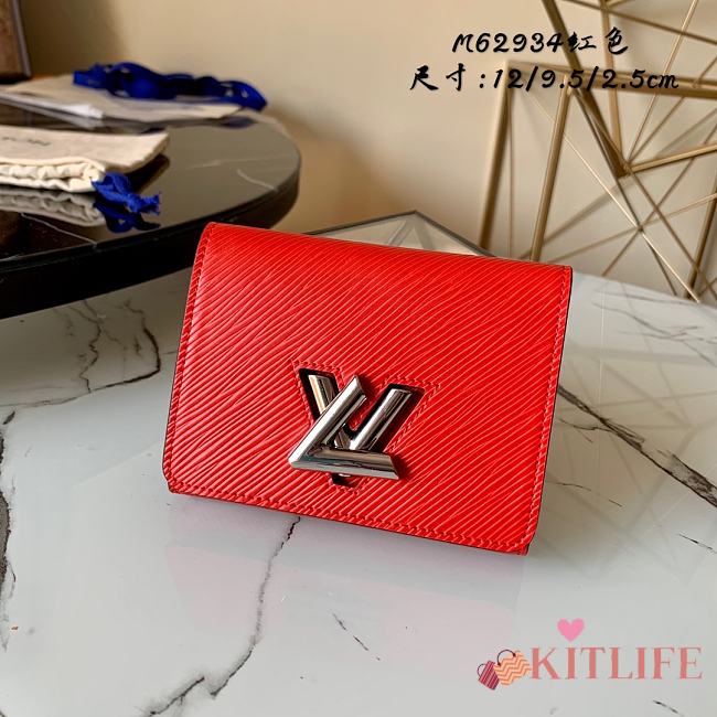 Kitlife Louis Vuitton TWIST Short Wallet Epi Leather Red – M62934 – 12.0 X 9.5 X 2.5 Cm - 1