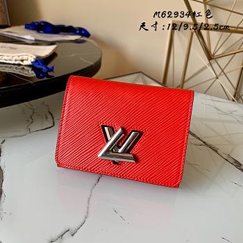 Kitlife Louis Vuitton TWIST Short Wallet Epi Leather Red – M62934 – 12.0 X 9.5 X 2.5 Cm