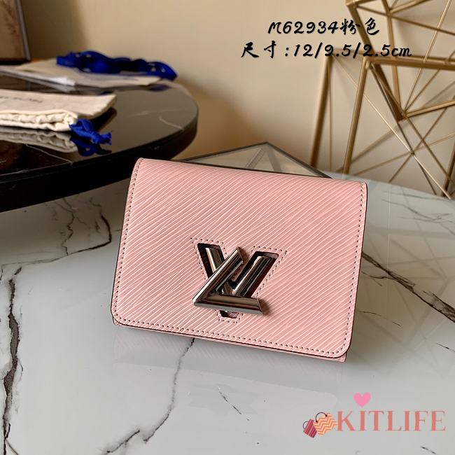 Kitlife Louis Vuitton TWIST Short Wallet Epi Leather Pink – M62934 – 12.0 X 9.5 X 2.5 Cm - 1