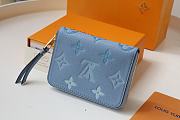 Kitlife Louis Vuitton Zipper Coin Purse Gradient Blue Monogram Empreinte Leather – M80408 – 11 x 8.5 x 2 cm - 3