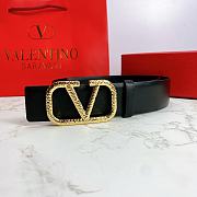 Kitlife Valentino Belt Reversible V Logo Signature Belt In Grainy Calfskin Black – 4 cm - 6