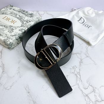 Kitlife Dior Belt 30 Montaigne Black Smooth Calfskin – 3.5 cm 