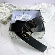 Kitlife Dior Belt 30 Montaigne Black Smooth Calfskin – 4.0 cm  - 2