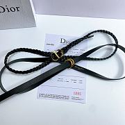 Kitlife Dior Belt Diordouble Belt Black Smooth and Braided Calfskin – 1.5 cm  - 1