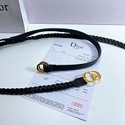 Kitlife Dior Belt Diordouble Belt Black Smooth and Braided Calfskin – 1.5 cm  - 3