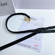 Kitlife Dior Belt Diordouble Belt Black Smooth and Braided Calfskin – 1.5 cm  - 4