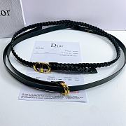 Kitlife Dior Belt Diordouble Belt Black Smooth and Braided Calfskin – 1.5 cm  - 5