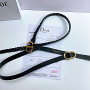 Kitlife Dior Belt Diordouble Belt Black Smooth and Braided Calfskin – 1.5 cm  - 6