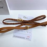 Kitlife Dior Belt Diordouble Belt Brown Smooth and Braided Calfskin – 1.5 cm  - 1
