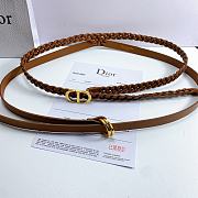 Kitlife Dior Belt Diordouble Belt Brown Smooth and Braided Calfskin – 1.5 cm  - 6