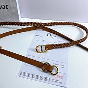Kitlife Dior Belt Diordouble Belt Brown Smooth and Braided Calfskin – 1.5 cm  - 5