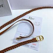 Kitlife Dior Belt Diordouble Belt Brown Smooth and Braided Calfskin – 1.5 cm  - 3