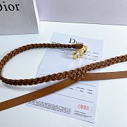 Kitlife Dior Belt Diordouble Belt Brown Smooth and Braided Calfskin – 1.5 cm  - 2